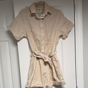 Abercrombie & Fitch Cream Jumpsuit